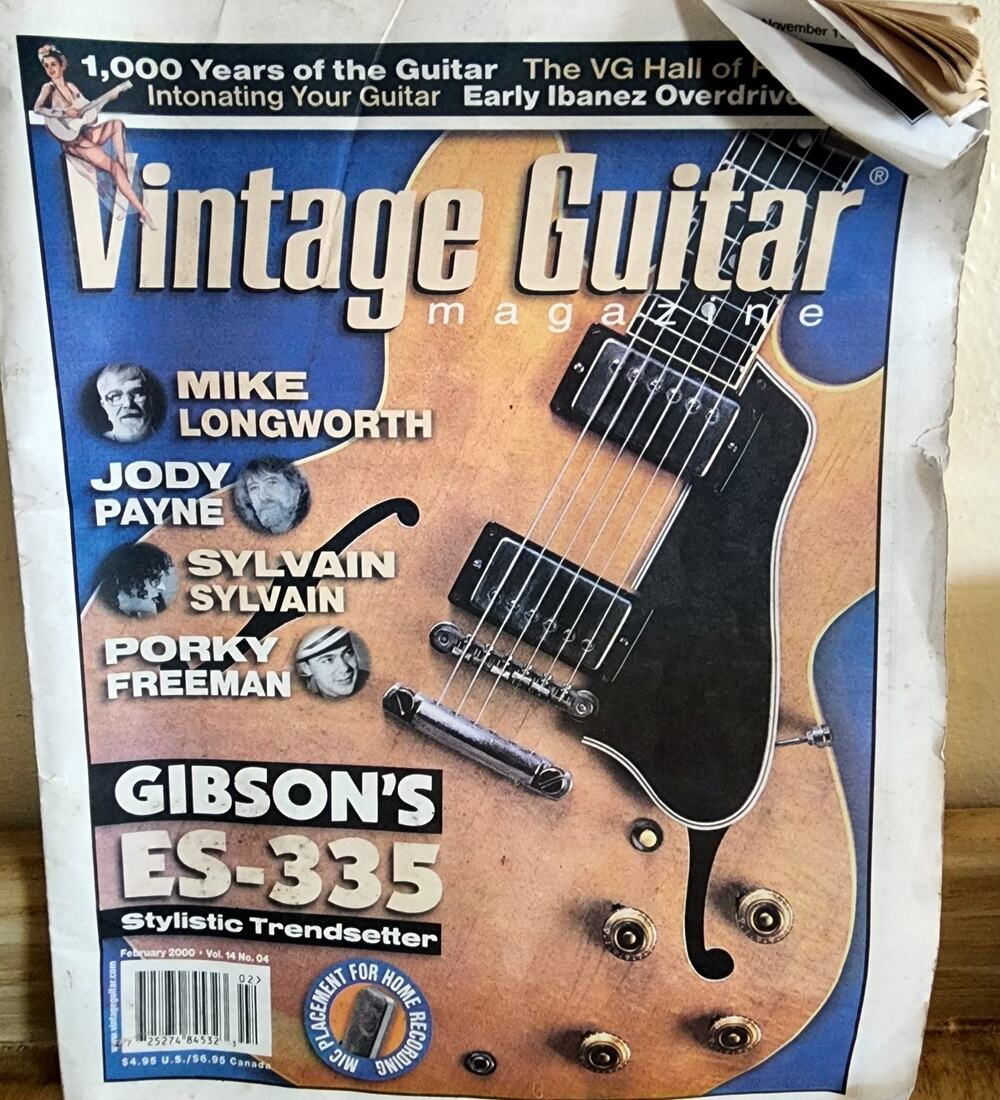 Vintage Guitar Magazine Feb 2000 Vol 14 No 04 - Gibson ES-335 See Desc / Pic